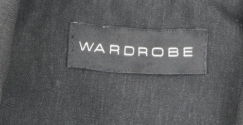 Wardrobe Women’s Black Mid-Length Coat Size Regular Collared Buttoned