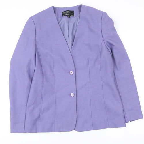 Debenhams Womens Purple Size 12 Tailored Blazer Jacket