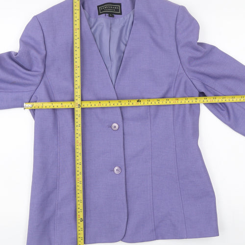 Debenhams Womens Purple Size 12 Tailored Blazer Jacket