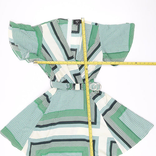 AX Paris Women’s Green Geometric Dress Size 8