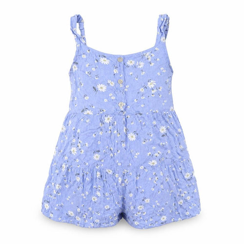 Abercrombie Kids Girls Blue Floral Playsuit Size 9-10 Years Summer Casual