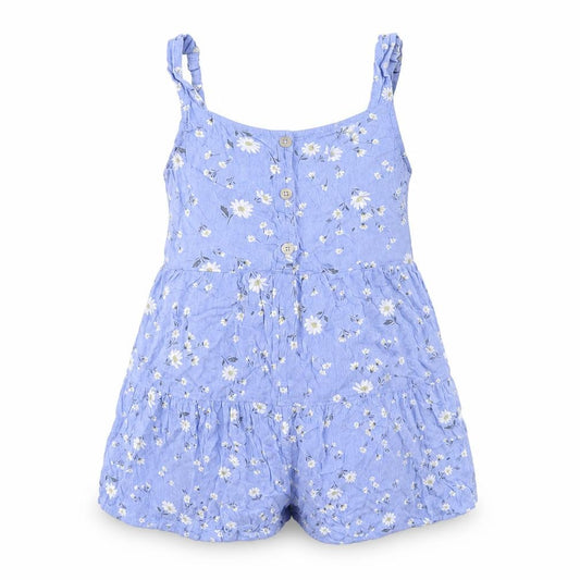 Abercrombie Kids Girls Blue Floral Playsuit Size 9-10 Years Summer Casual
