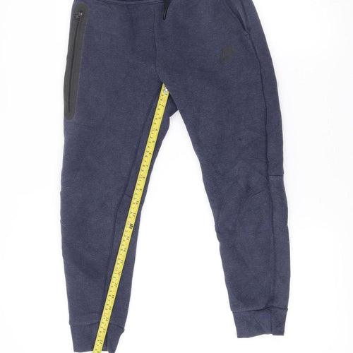 Nike Boys Blue Jogger Sweatpants Size 11 Years Cotton Blend Activewear