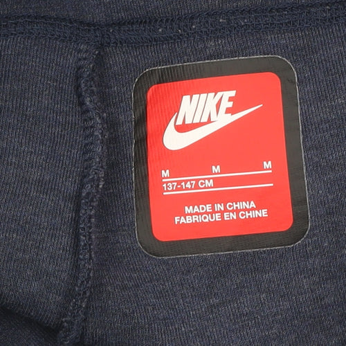 Nike Boys Blue Jogger Sweatpants Size 11 Years Cotton Blend Activewear