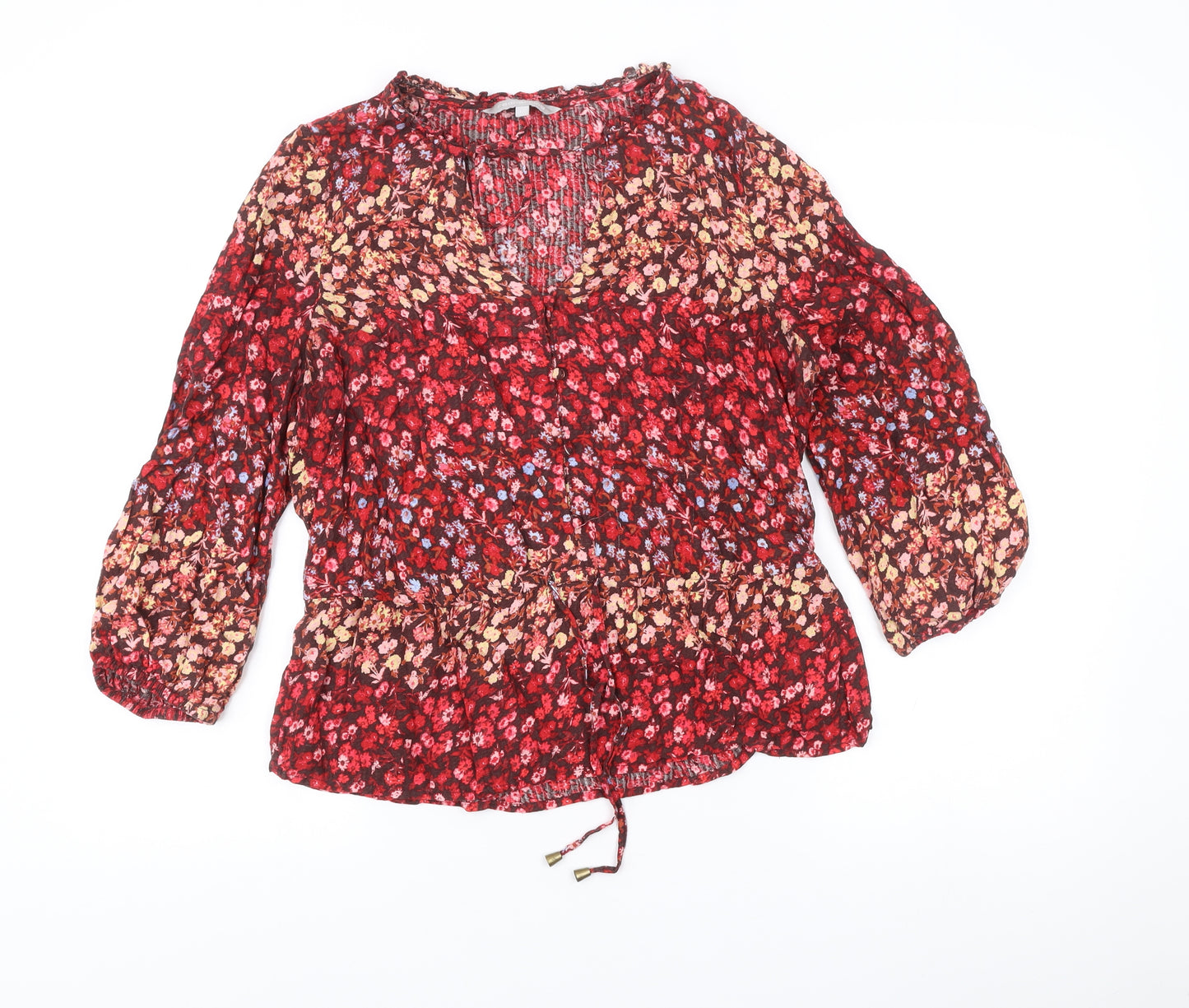Red Herring Womens Multicoloured Floral Blouse Size 12 Viscose Tunic