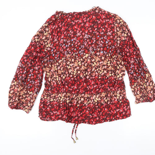 Red Herring Womens Multicoloured Floral Blouse Size 12 Viscose Tunic