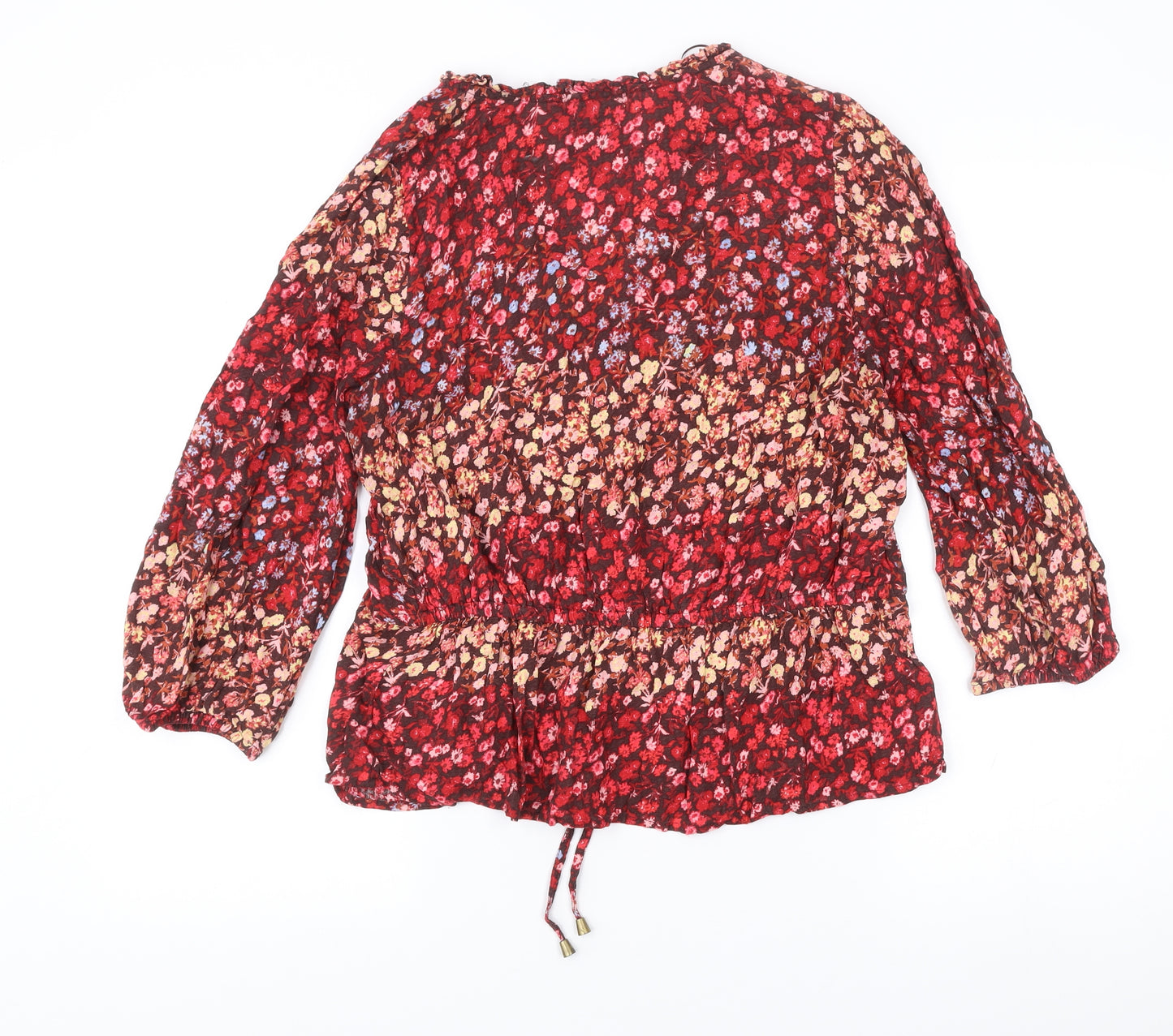 Red Herring Womens Multicoloured Floral Blouse Size 12 Viscose Tunic
