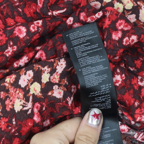 Red Herring Womens Multicoloured Floral Blouse Size 12 Viscose Tunic