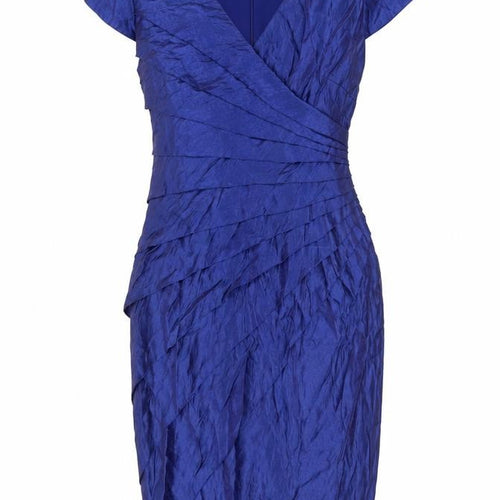 M&Co Boutique Women’s Blue V-Neck Sheath Dress Size 12 Formal Cocktail