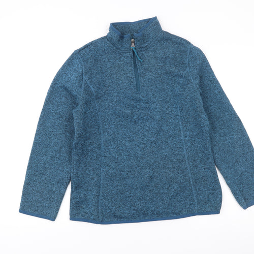 Crane Womens Blue Small 8-10 1/4 Zip Polyester Sweatshirt