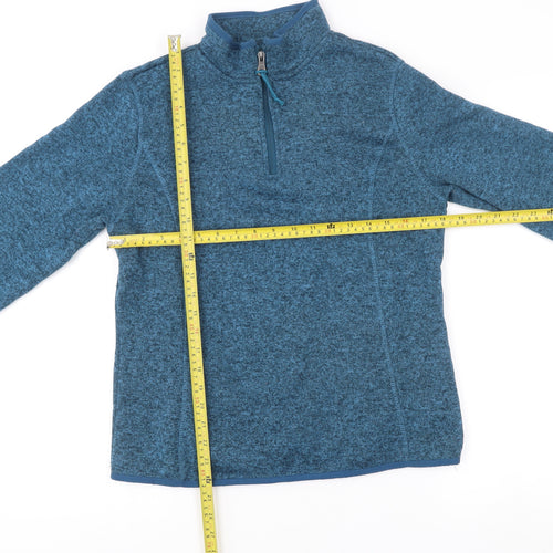 Crane Womens Blue Small 8-10 1/4 Zip Polyester Sweatshirt