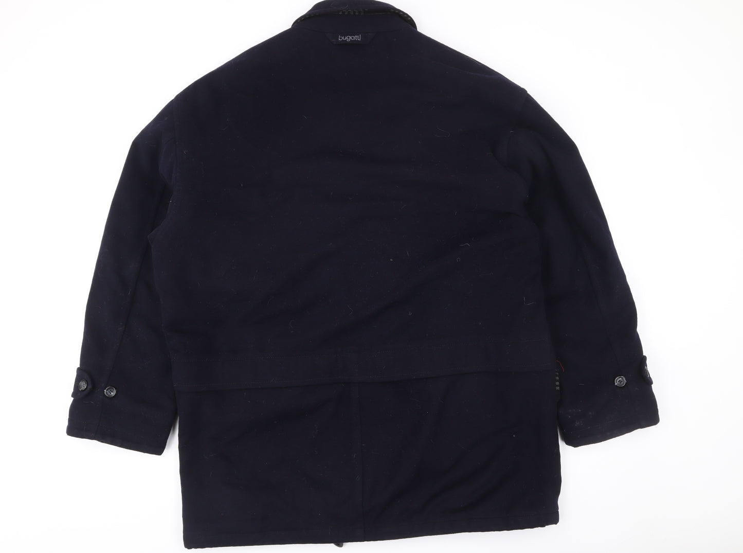Bugatti Womens Blue Wool Cashmere Blend Mid-Length Coat Size 42