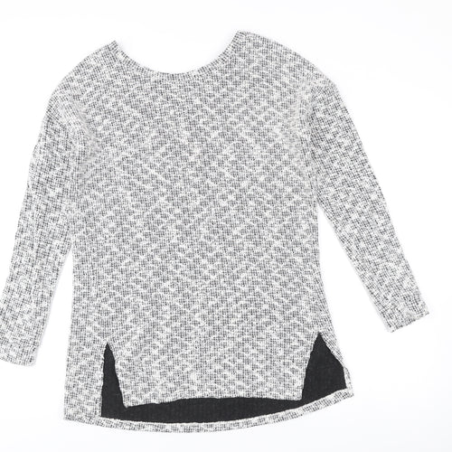 Next Women’s Black White Open-Knit Pullover Jumper Size 10