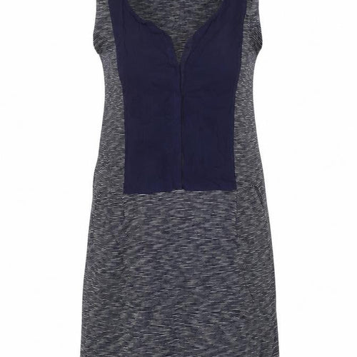 Joules Womens Blue Striped Shift Dress Size 14 Sleeveless Nautical