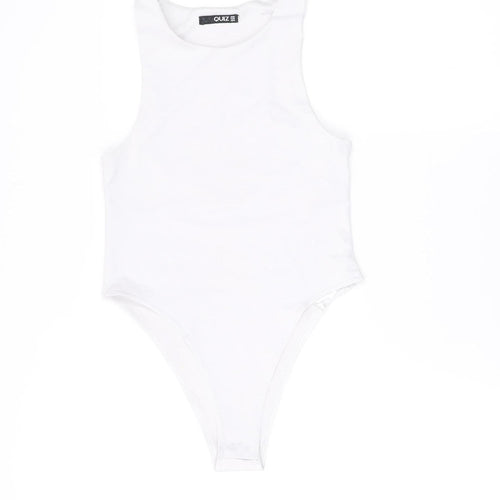 Quiz Women’s White Size 8 Camisole Tank Top Slim Fit Sleeveless