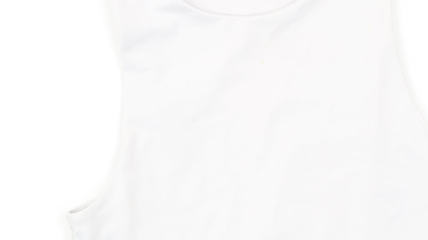 Quiz Women’s White Size 8 Camisole Tank Top Slim Fit Sleeveless