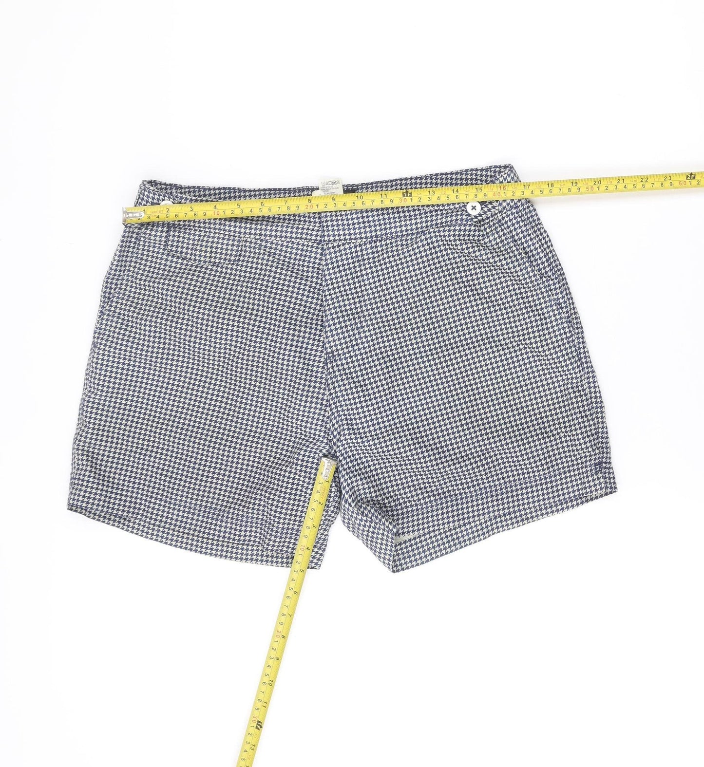 Marks and Spencer Men’s Blue Houndstooth Swim Shorts Size 34 David Gandy
