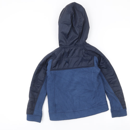 Kathmandu Boys Blue Hooded Full Zip Fleece Jacket 6 Years Outdoor