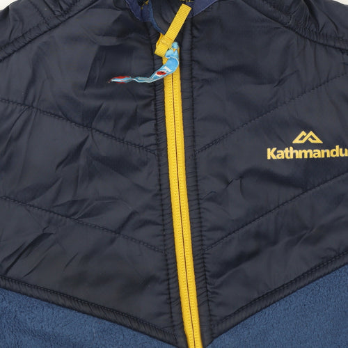 Kathmandu Boys Blue Hooded Full Zip Fleece Jacket 6 Years Outdoor