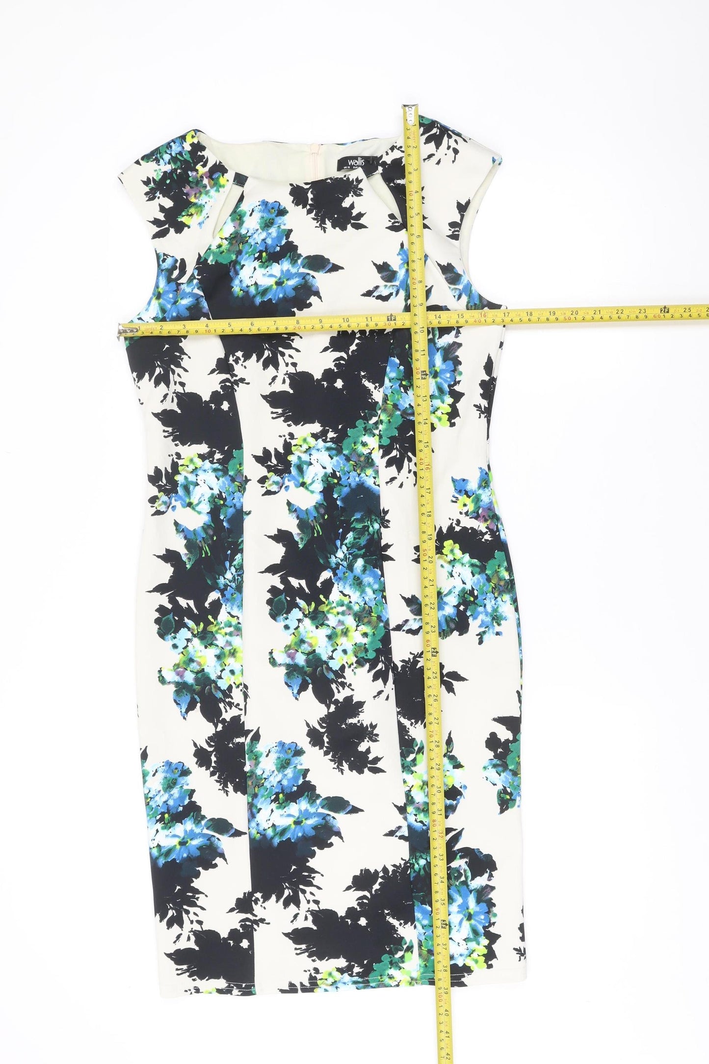 Wallis Women’s Multicoloured Floral Sleeveless Sheath Dress Size 12