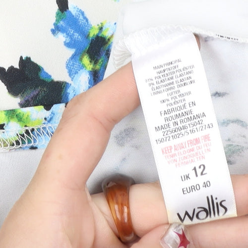Wallis Women’s Multicoloured Floral Sleeveless Sheath Dress Size 12