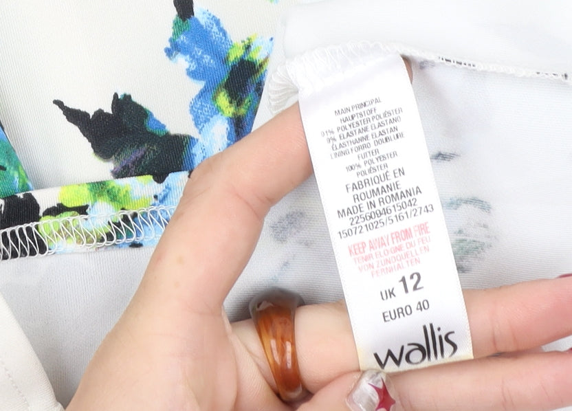 Wallis Women’s Multicoloured Floral Sleeveless Sheath Dress Size 12