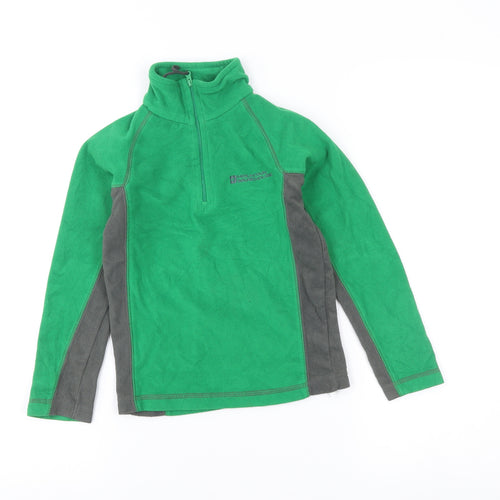 Mountain Warehouse Boys Green Fleece Sweatshirt 5-6Y 1/4 Zip Outdoor Top