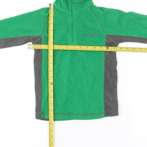 Mountain Warehouse Boys Green Fleece Sweatshirt 5-6Y 1/4 Zip Outdoor Top