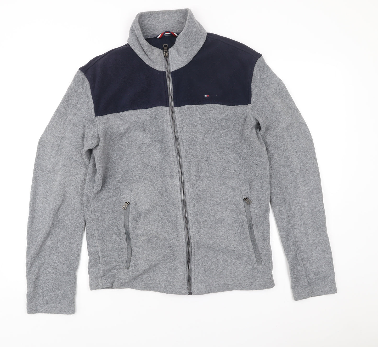 Tommy Hilfiger Men’s Grey Full Zip Fleece Sweatshirt Size M
