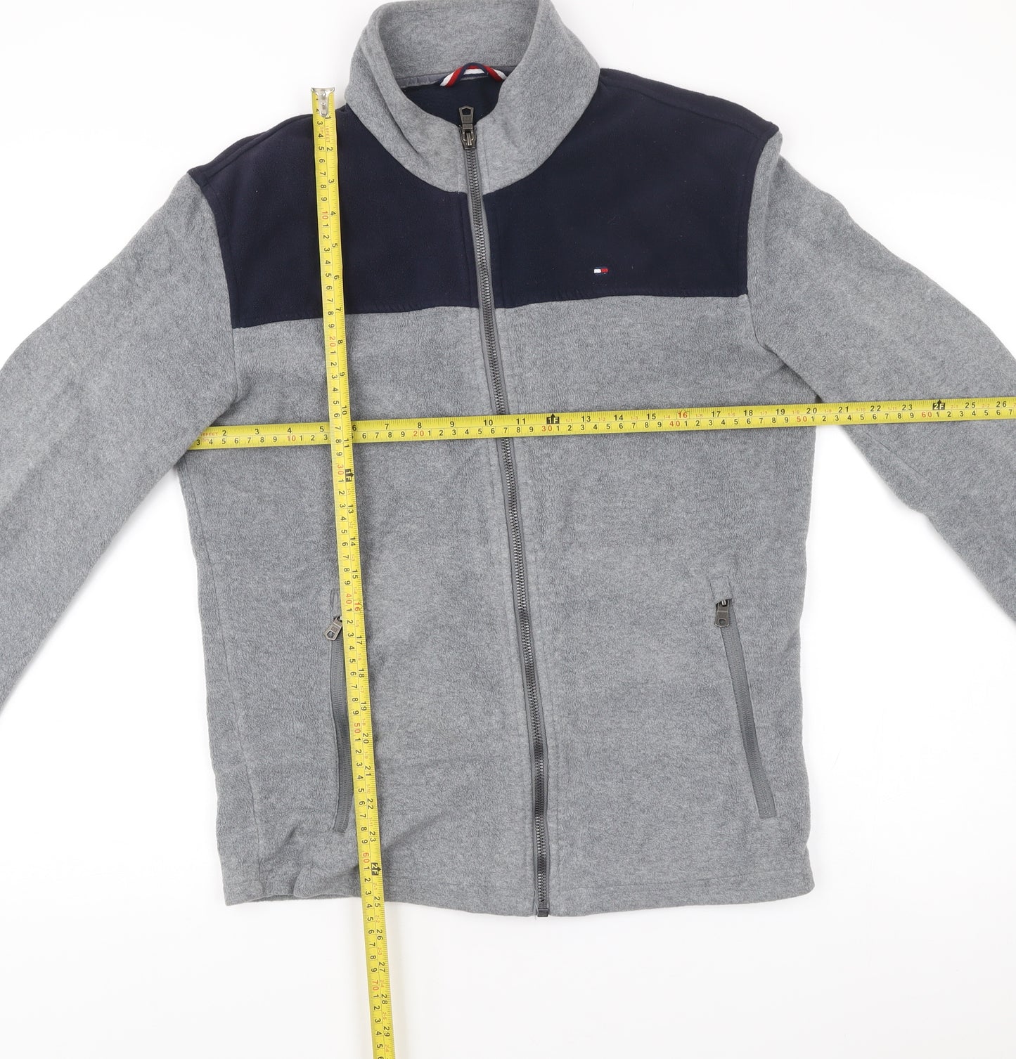 Tommy Hilfiger Men’s Grey Full Zip Fleece Sweatshirt Size M