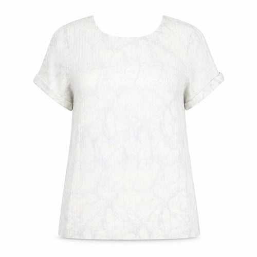 Klass Women’s Ivory Short Sleeve Scoop Neck Bow Blouse M
