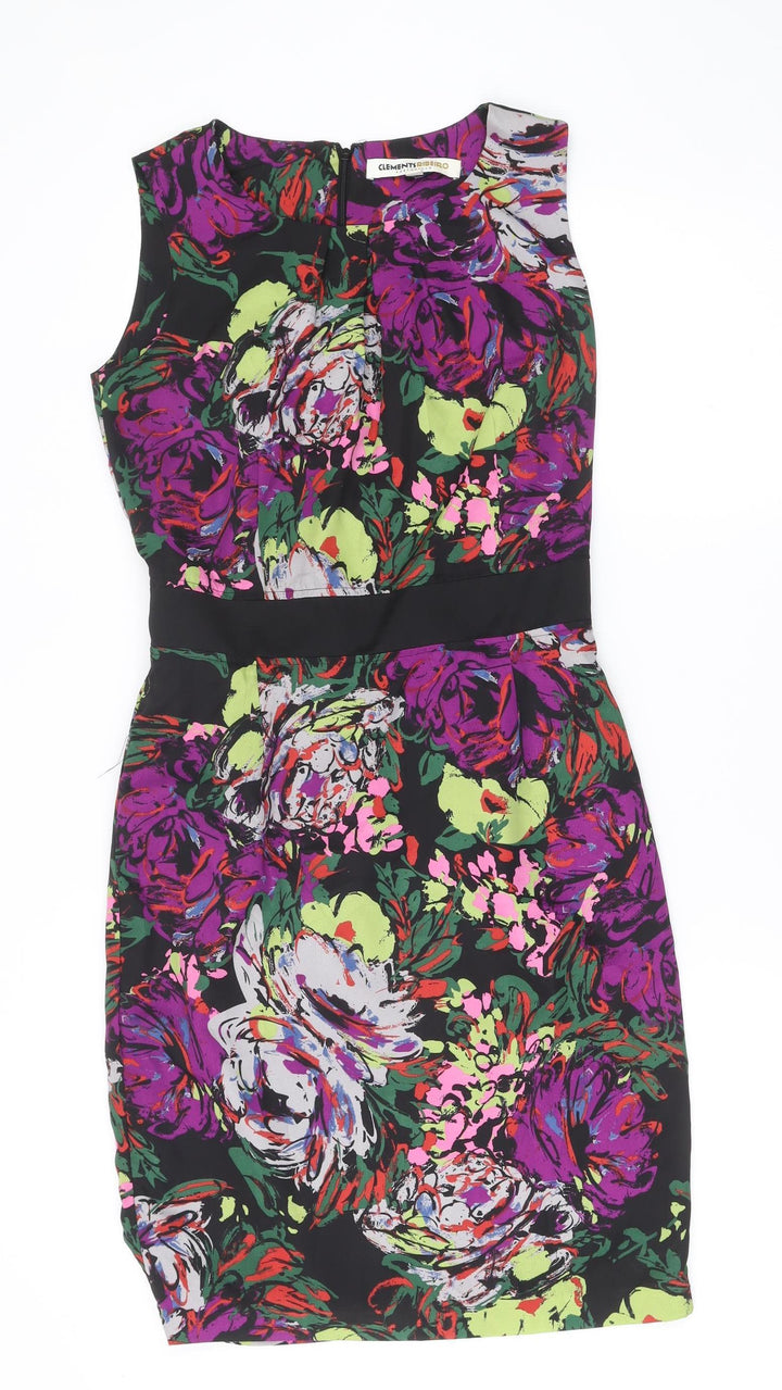 Clements Ribeiro Women’s Multicoloured Floral Strapless Bodycon Dress Size 10