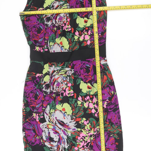 Clements Ribeiro Women’s Multicoloured Floral Strapless Bodycon Dress Size 10