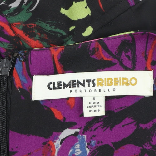 Clements Ribeiro Women’s Multicoloured Floral Strapless Bodycon Dress Size 10