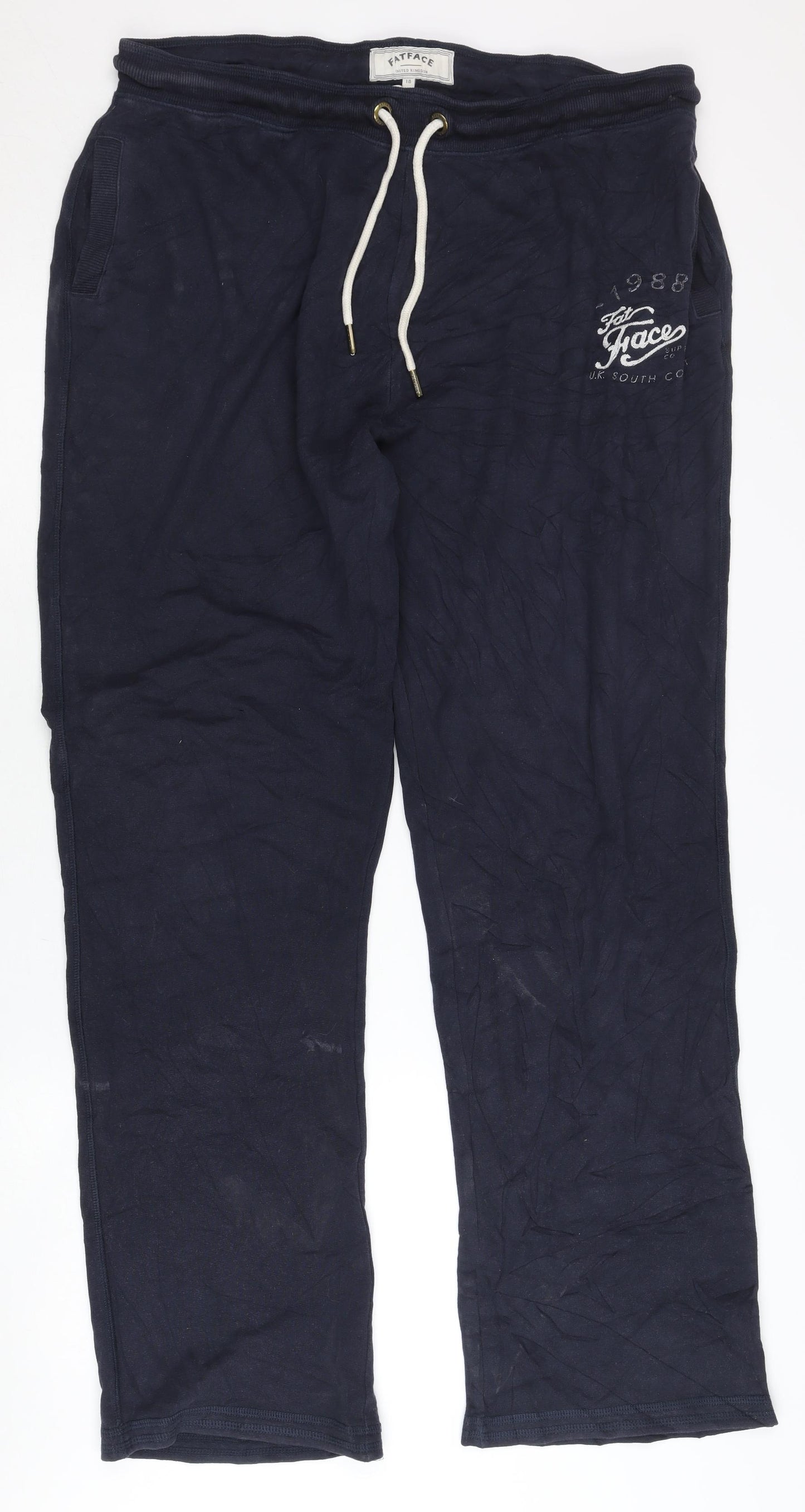 Fatface Womens Blue Size 18 Sweatpants Trousers Cotton Blend