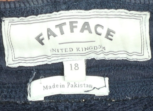 Fatface Womens Blue Size 18 Sweatpants Trousers Cotton Blend