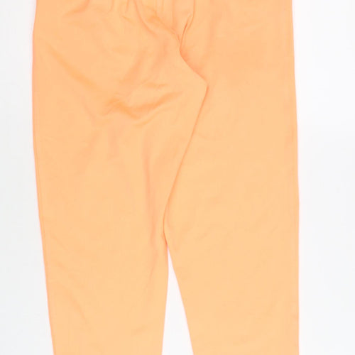 Adidas Womens Orange Cropped Leggings UK 12-14 Slim Fit Activewear