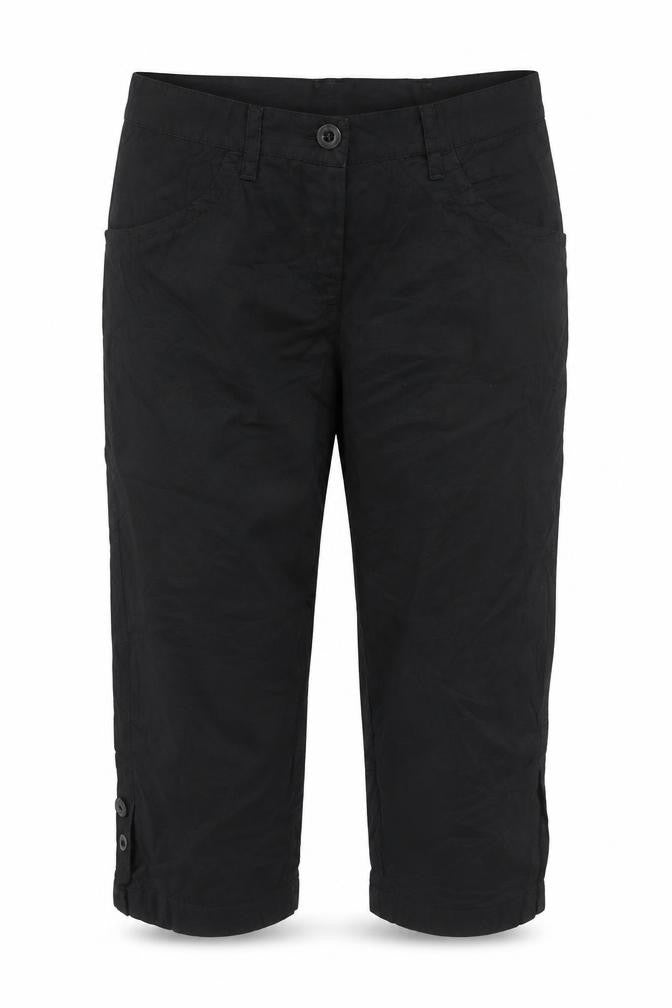 Front view of Marc O'Polo women’s black capri cotton trousers, size UK 10