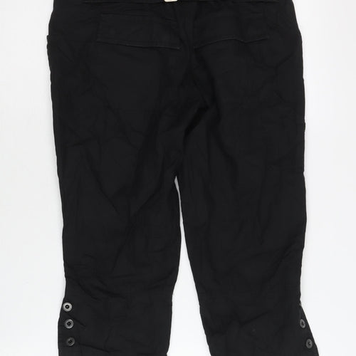 Marc O'Polo Womens Black Capri Cotton Trousers Size 10