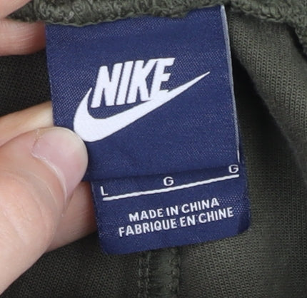 Nike Men’s Green Jogger Trousers L Sportswear Cotton Blend