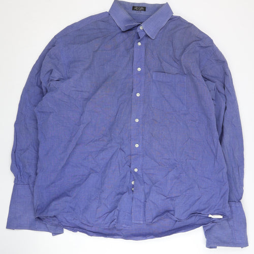 Joseph & Feiss Men’s Blue 18/46cm Point Collar Cotton Dress Shirt