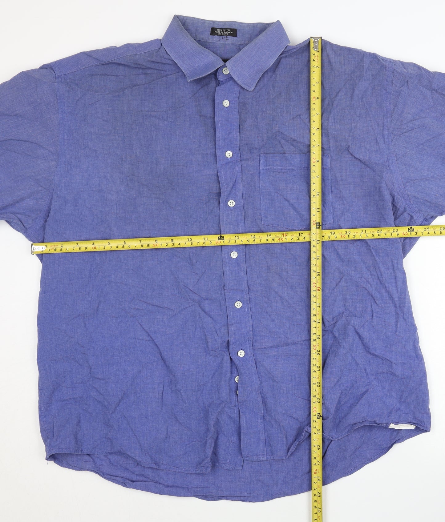 Joseph & Feiss Men’s Blue 18/46cm Point Collar Cotton Dress Shirt