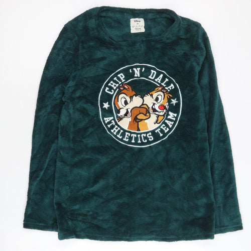 Disney Womens Green 2XS Chip 'n' Dale Fleece T-Shirt Nightshirt