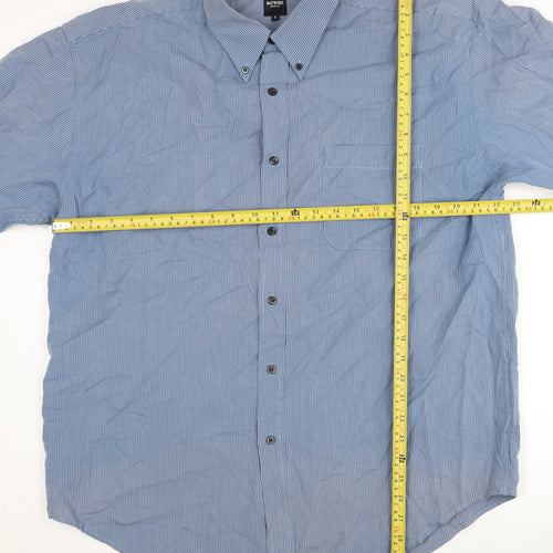 Haywire Men’s Blue Check Cotton Button-Up Shirt L Long Sleeve