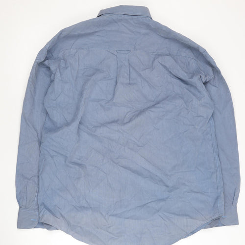 Haywire Men’s Blue Check Cotton Button-Up Shirt L Long Sleeve