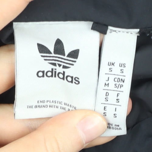 Adidas Men’s Black Track Jacket S Regular Fit Full Zip Sportswear