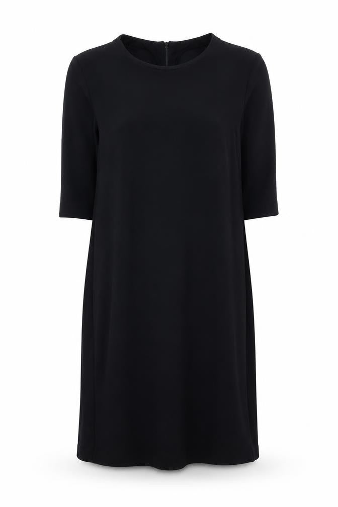 H&M Women’s Black Shift Dress Size 8 Short Sleeve Round Neck