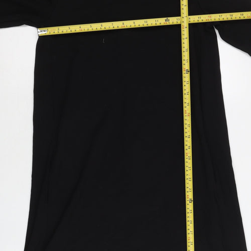 H&M Women’s Black Shift Dress Size 8 Short Sleeve Round Neck