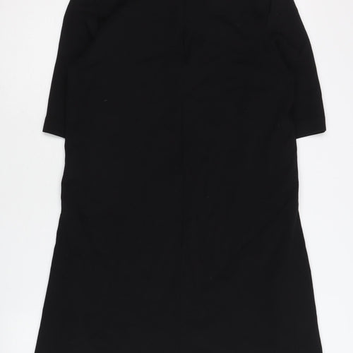 H&M Women’s Black Shift Dress Size 8 Short Sleeve Round Neck