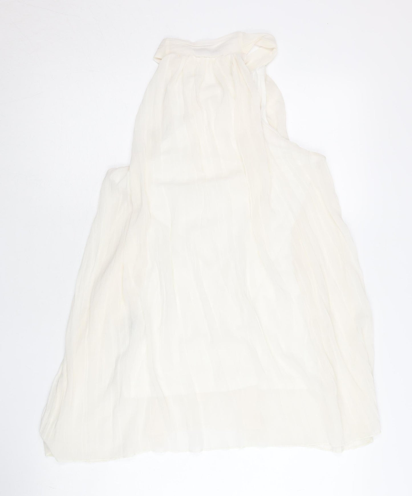 Next Women’s Ivory Halter Neck Chiffon Bow Blouse Size 12